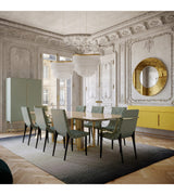 Phoenix Dining Table, styled in a light dining room