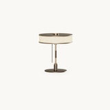 Mezzo Collection Julius Table Lamp, lacquered metal, brushed brass and fabric shade, available from Touched Interiors UK
