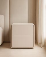 Kota Bedside Table - Matte Beige