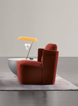 Meridiani Keeton Fit Armchair in burgundy velvet