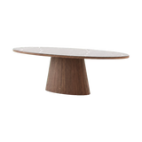 Laskasas Kelly Dining Table — Ceramic — Natural Oak Base