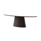 Laskasas Kelly Dining Table — Ceramic — Smoked Oak Base