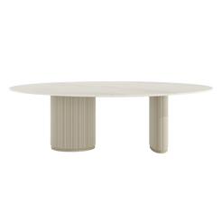 Lustre Luxury Natural Stone Top Dining Table – Elegant & Sophisticated 