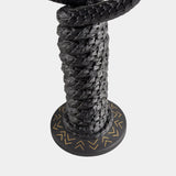 Luxury Matte Black Snake Candle Holder