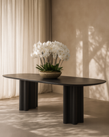 Moon Dining Table 240 - Black Oak