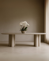 Moon Dining Table 240 - Matte Beige