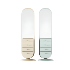 Macaroons Chest of Drawers by Fairytale: Colorful in Lacquered Wood, Polished Brass & Mirror