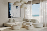 Ciladro Side Table - Faux Travertine