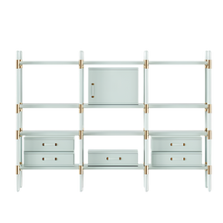 Maze Children Bookcase by Fairytale: Luxury Lacquered Wood with brass details