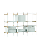Maze Children Bookcase by Fairytale: Luxury Lacquered Wood with brass details