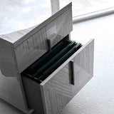 Giorgio Collection Moonlight File Cabinet in Tasmanian curly eucalyptus, room view