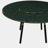 Nero Round Marble Outdoor Dining Table