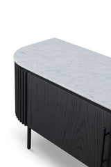 Lantine Marble TV Unit - Black Oak