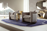 Giorgio Collection Infinity Occasional Armchair in grey patterned velvet with a light gold chrome base, room setting 2