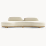 Dolmen Opal Sofa in Nobilis Massimo No. 2 10875-03 fabric, natural oak base, second view