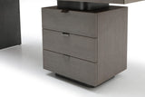 Oston Office Desk - Grey - Right Hand Drawers