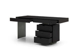 Oston Office Desk - Smoke Oak - Right Hand Drawers