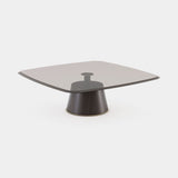 Domkapa Panton Coffee Table, fumé Oak base, Bronze glass and Gold Brushed details