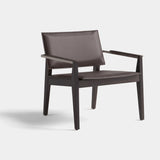 Coleccion Alexandra Tempo Armchair in midnight with antique nickel and leather 40