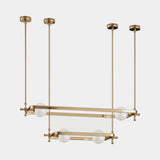 Mezzo Collection Roger Ceiling Lamp, gold plated brass and glass globes, available from Touched Interiors UK