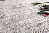 Serge Lesage Sutton Black & White Rug in black and white, room view