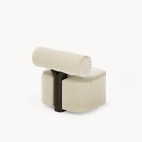 Dolmen Savannah Armchair in Nobilis Timeo 10876-03 fabric, black oak base, third view