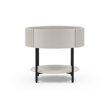 Avola Bedside Table - Matte Beige