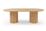 Lantine 240 Dining Table - Pill Shaped - Ash Oak