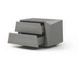 Madon Wide Bedside Table 700mm - Dark Grey Oak