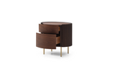 Lantine Bedside Table - Walnut & Brass