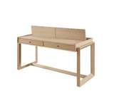 Offset Solid Oak Desk - Natural