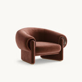 Mezzo Collection Shelbourne Armchair, Alhambra Jimena 02 fabric, lacquered wood, polished brass, available from Touched Interiors UK