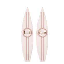 Surfboard Children's Hanger by Fairytale in Lacquered Wood & Polished Brass