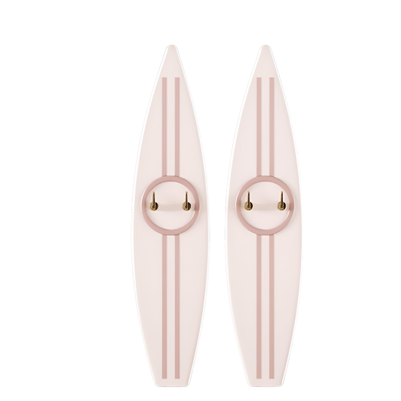Surfboard Children's Hanger by Fairytale in Lacquered Wood & Polished Brass