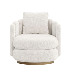 Casa Magna Contour Swivel Armchair: Opulant & Modern Style