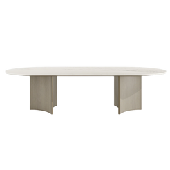 Trésor Luxury Natural Stone Top Dining Table & Antique Brass A