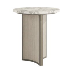 Trésor Luxury Round Top & Antique Brass Base Side Table