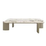 Raffiné Luxury Rectangle Natural Stone Top Coffee Table 