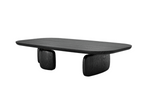 Underline Oval Coffee Table - Black Oak