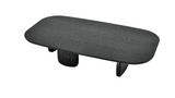 Underline Oval Coffee Table - Black Oak