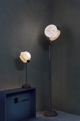 United Alabaster Reflex Floor and Table Lamp in natural alabaster