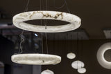 United Alabaster Ring Pendant Light, view 4