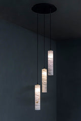 United Alabaster Tubular Bells Pendant Light, view 3