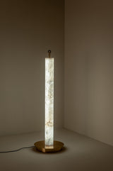 United Alabaster Roller Floor Lamp in natural fluted alabaster