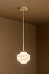 United Alabaster Cadaqués Cala Pendant Light in natural alabaster