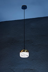 United Alabaster Copper Pendant Light, view 5