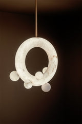 United Alabaster Ozark Pendant Light in natural alabaster