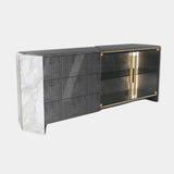 Josephine Luxurious Marble Sideboard With Polished Brass