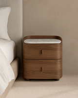 Vertu Bedside Table - Walnut