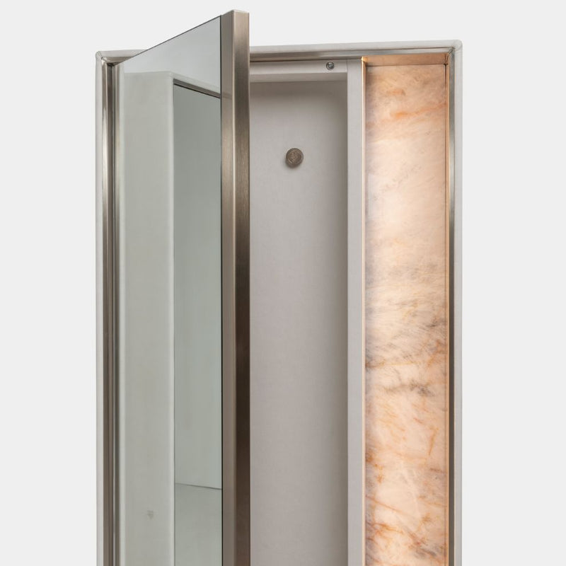 Bartok Mirror by Alessandro La Spada - A VISIONNAIRE masterpiece combining luxury materials, adjustable triptych design, and hidden storage, reflecting elegance and functionality in modern interiors.